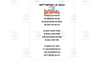 Dr. Seuss Birthday Preschool Curriculum Pack