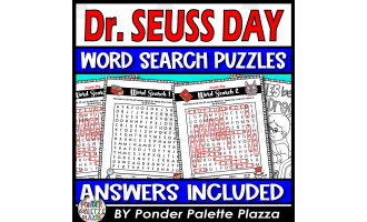 Dr. Seuss Puzzles Activities No Prep Sub Plans + Answers