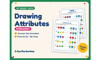 Drawing Attributes Worksheet – 1st Grade Geometry & Shapes Practice