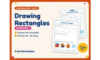 Drawing Rectangles Worksheet – Kindergarten Geometry & Shapes Practice