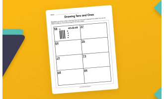 Drawing Tens and Ones Worksheet