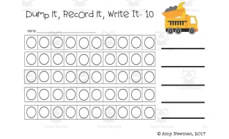 Dump It, Record It, Write It | Math Number 1-10 Practice