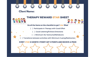 Early Intervention Reward Chart