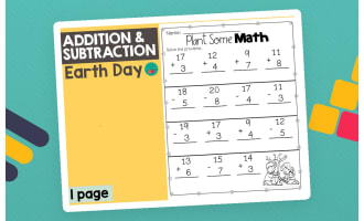 Earth Day Addition & Subtraction