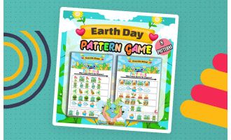 Earth Day Finish the Pattern Worksheets Activity Puzzles for Pre and K