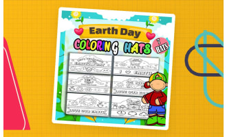 Earth Day Hat Crown Craft Headband for Preschool and Kindergarten