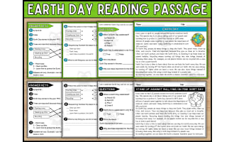 Earth Day Reading Comprehension Passage and Questions