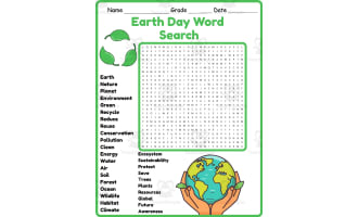 Earth Day Search 2nd 3rd 4th 5th Grade Worksheet Activity