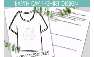 EARTH DAY T-SHIRT DESIGN, DIY ENVIRONMENTAL RESPONSIBILITY POSTER