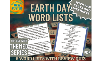 Earth Day Word List Posters (PDF)