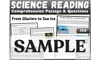 Earth Science Reading Comprehension Passage: Ice Age Leftovers. SAMPLE