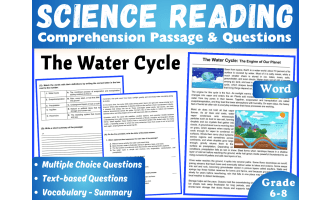 Earth Science Reading Comprehension Passage: The Water Cycle (Word)
