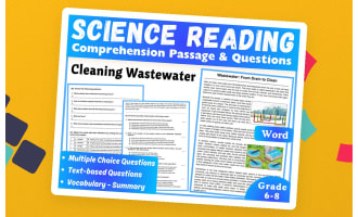 Earth Science Reading Passage: Cleaning Wasterwater (Word)