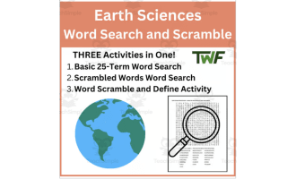 Earth Science Word Search and Scramble Activity
