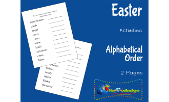 Easter Activities: Alphabetical Order