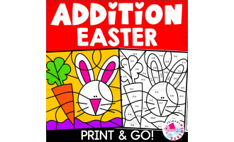 EASTER ADDITION COLOR BY NUMBER CODE SUMS 10-20