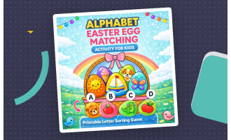 Easter Alphabet Matching Activity | Letter Sorting Game Kids