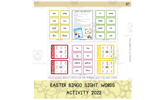 Easter Bingo Sight Words Activity