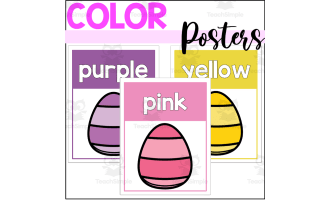 Easter Egg Color Posters