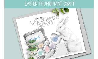 EASTER EGG CRAFT, FINGERPRINT ART COLORING ACTIVITY PRESCHOOL