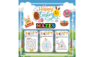 Easter Egg Mazes for Preschool Kindergarten | Fine Motor Skills Mornin