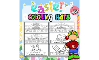Easter Eggs Craft Crown Template | Preschool Kindergarten Easter Color