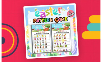 Easter Finish the Pattern Worksheets Activity Puzzles for Pre and K