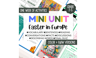 Easter in Europe Mini Unit - Includes Reading, Vocabulary, Facts