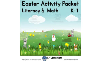 Easter Literacy and Math Activity Packet for K-1