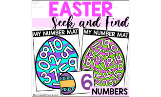 Easter Number Seek and Find Mats with Easter Eggs