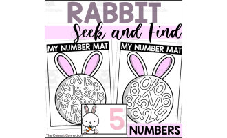 Easter Number Seek and Find Mats with Rabbits