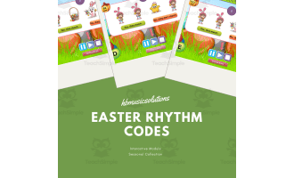 Easter Rhythm Codes | Interactive Seasonal Warm Up Exercises