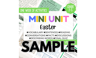 Easter Sample Mini Unit - Includes Reading, Vocabulary, Facts