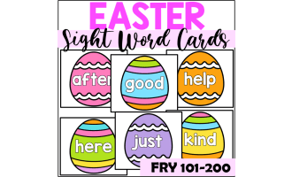 Easter Sight Word Cards for Fry 101-200