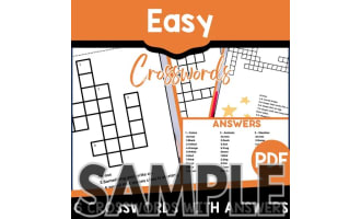 Easy Crossword Puzzle – 1-Page Sample