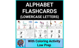 Easy DIY Lowercase Alphabet Flashcards + Color the Letters Activity