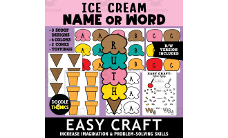 Easy Ice Cream Name Craft – Fun Paper Craft for Kids