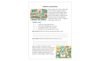 Easy Spanish Reading and Activities: Los Deberes y Quehaceres