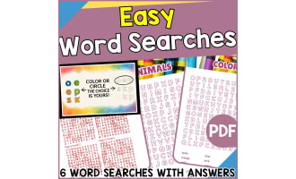 Easy Word Searches (PDF)