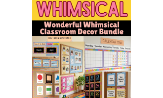Eclectic Whimsy Classroom Decor Bundle Colorful Whimsical Theme