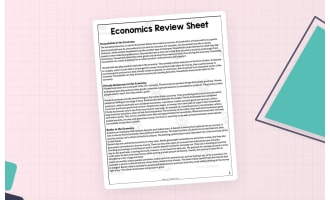 Economics + Personal Budget Coloring Activity
