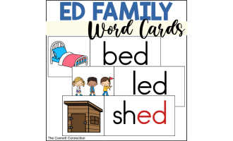 ED Word Family Word Wall Cards