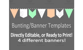 Editable Bunting and Banners