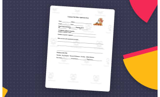 Editable Language Club Officer Application Form