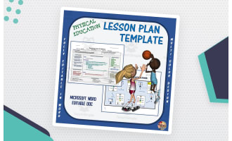Editable PE Lesson Plan Template – 3 Color Options