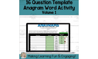 Editable Self-Checking Anagram Template - Digital Activity V1