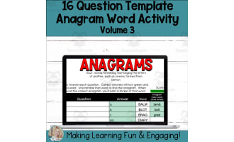 Editable Self-Checking Anagram Template - Digital Activity Vol. 3