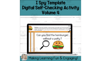 Editable - Self-Checking I Spy Template - Digital Activity Vol. 4
