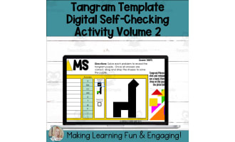 Editable - Self-Checking Tangram Template - Digital Activity Vol. 2