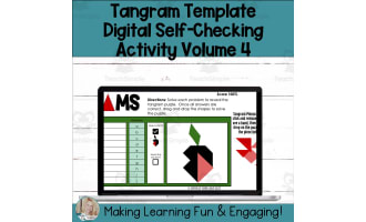 Editable Self-Checking Tangram Template - Digital Activity Vol. 4